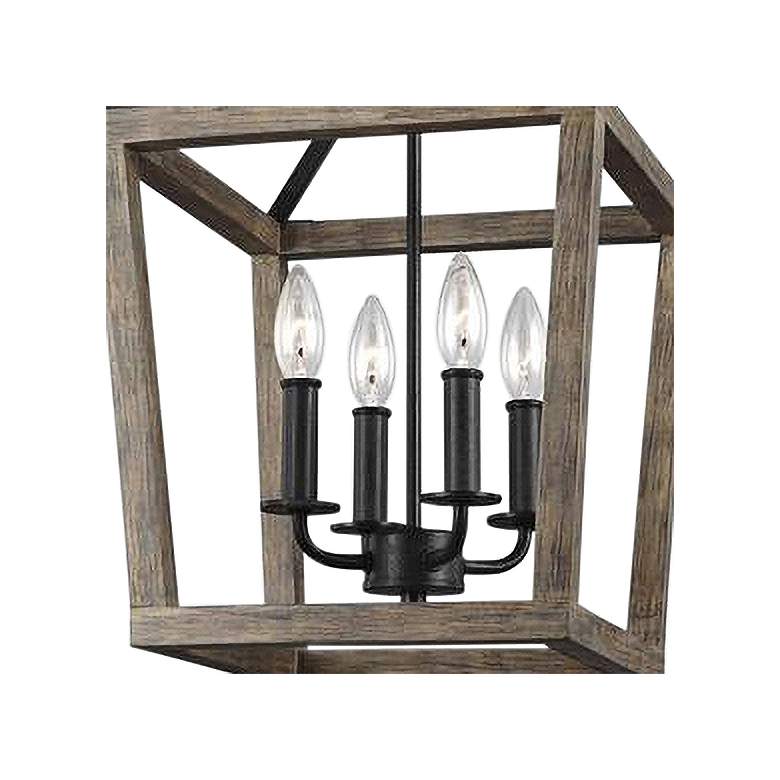 Image 3 Generation Lighting Gannet 12" 4-Light Oak and Iron Pendant Light more views