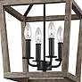 3_Generation Lighting Gannet 12" 4-Light Oak and Iron Pendant Light more views