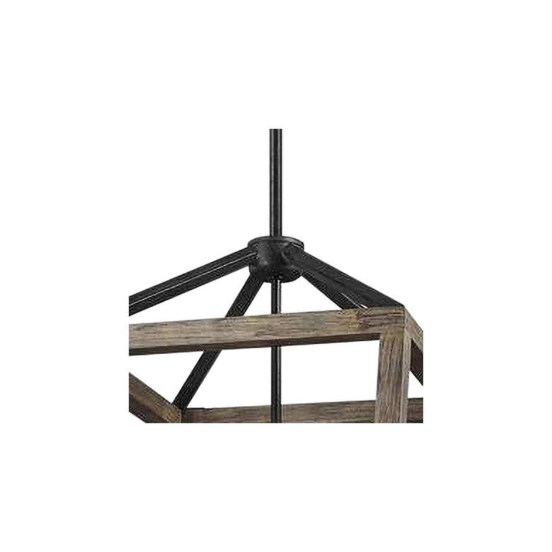 Image 4 Generation Lighting Gannet 12" 4-Light Oak and Iron Pendant Light more views