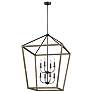 Generation Lighting Gannet 26" Oak Wood 8-Light Foyer Pendant Light