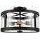 Generation Lighting Harrow 15" Oil Rubbed Bronze 2-Light Ceiling Light