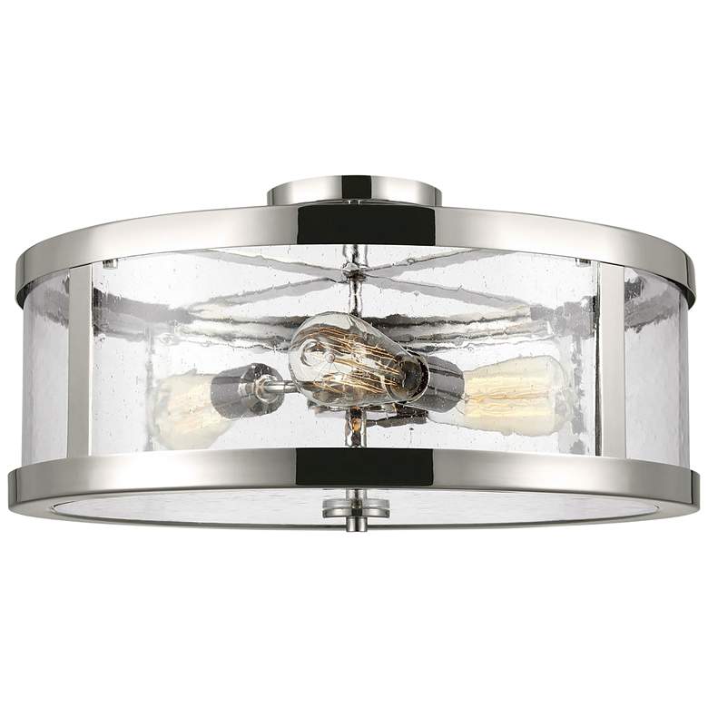 Image 2 Generation Lighting Harrow 19 3/4" Nickel 3-Light Ceiling Light