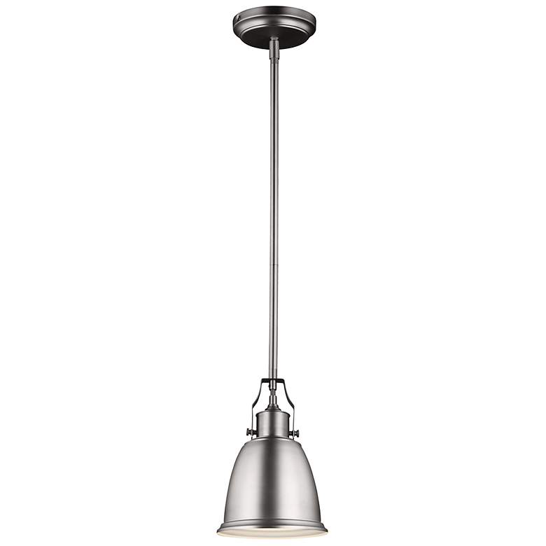 Image 2 Generation Lighting Hobson 7 1/2" Satin Nickel 1-Light Mini Pendant
