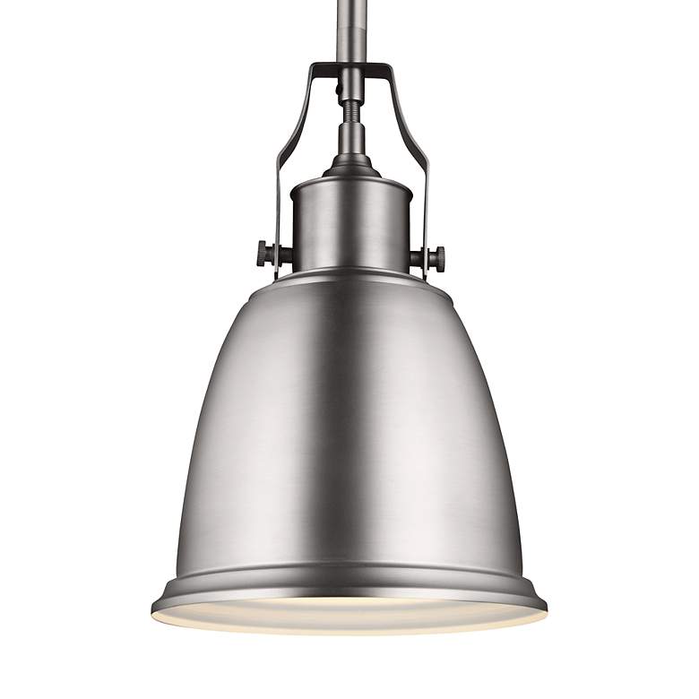 Image 4 Generation Lighting Hobson 7 1/2" Satin Nickel 1-Light Mini Pendant more views