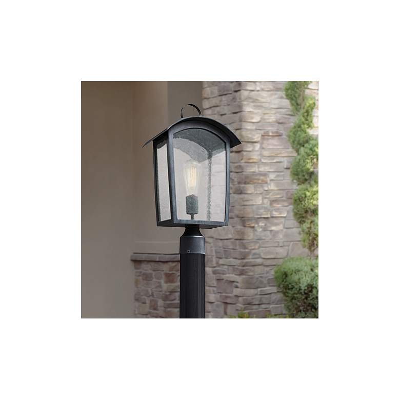 Image 1 Generation Lighting Hodges 19 3/4"H Ash Black Outdoor Post Light