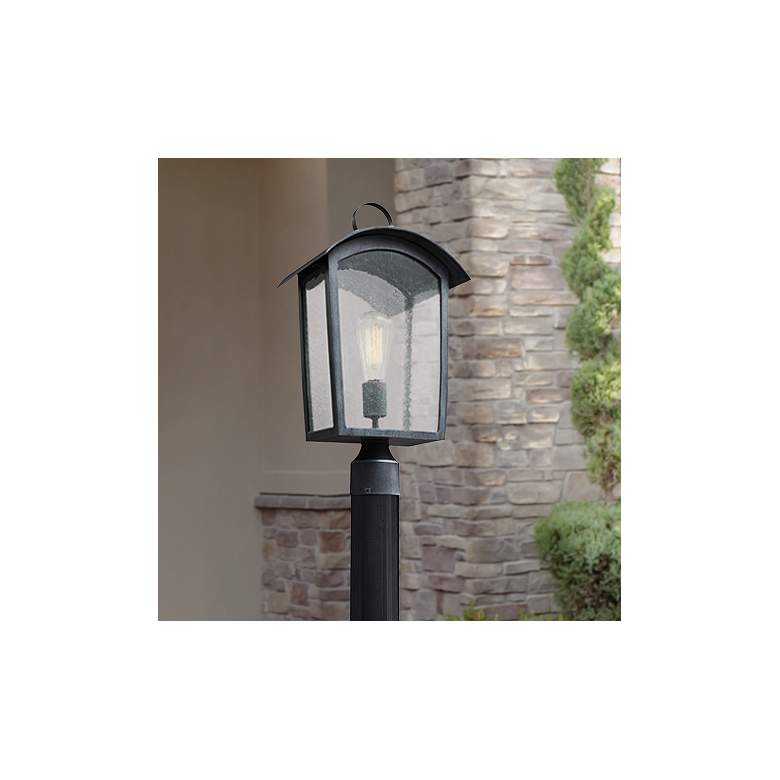 Image 1 Generation Lighting Hodges 19 3/4 inchH Ash Black Outdoor Post Light