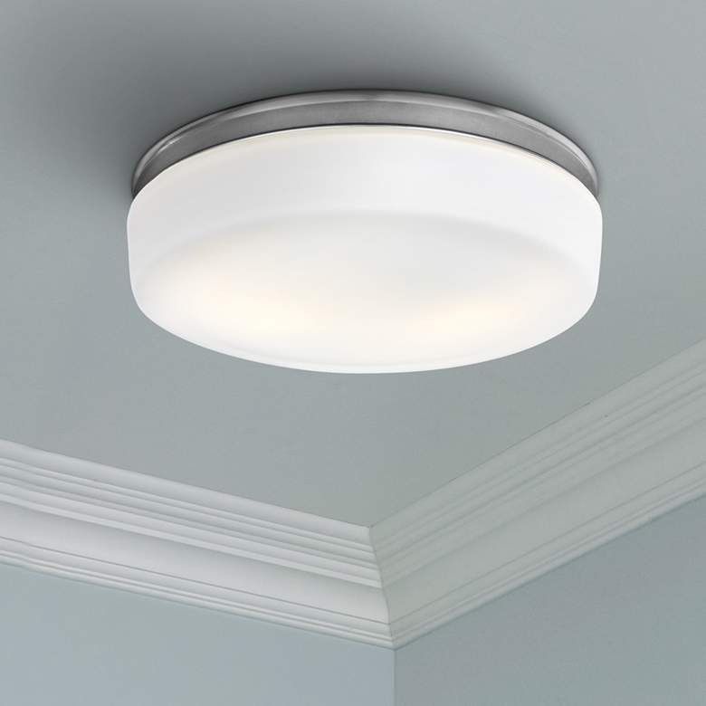 Image 1 Generation Lighting Issen 13 1/2" Wide 2-Light Chrome Ceiling Light