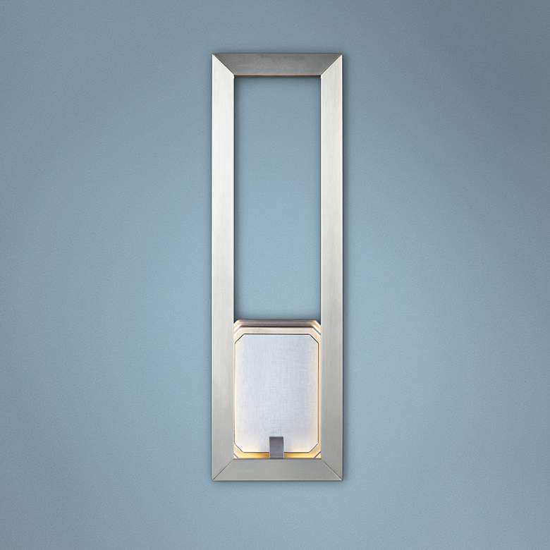 Image 1 Generation Lighting Khloe 18"H Satin Nickel LED Wall Sconce