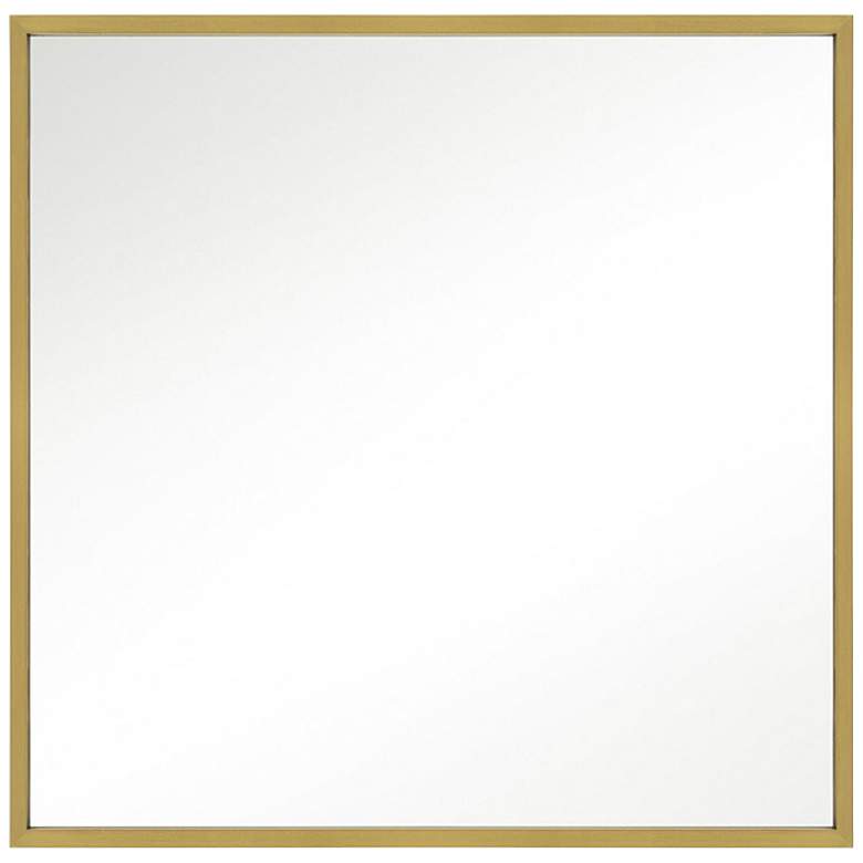 Image 1 Generation Lighting Kit Burnished Brass 28" Square Wall Mirror