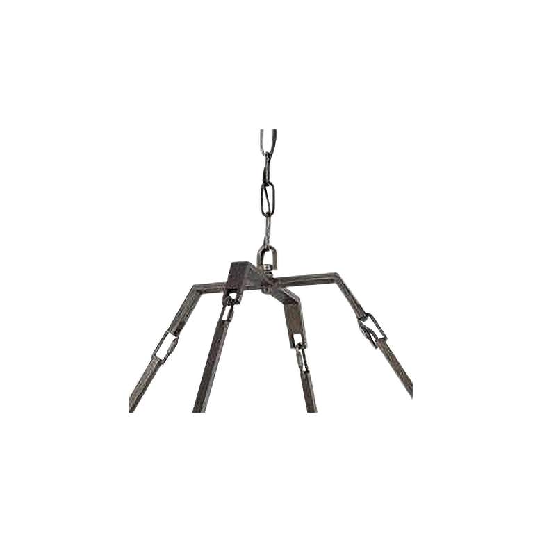 Image 3 Generation Lighting Landen 34" Steel 8-Light Wagon Wheel Chandelier more views