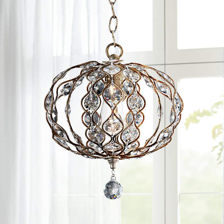 Image 1 Generation Lighting Leila 12 3/4"W Burnished Silver Pendant