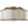2_Generation Lighting Lennon 20" Gold and Cream Linen Drum Ceiling Light