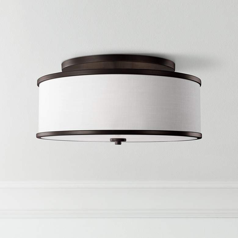 Image 1 Generation Lighting Lennon 20" Wide Oil Rubbed Bronze Ceiling Light