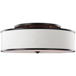 Generation Lighting Lennon 30 1/4" Bronze and Ivory Ceiling Light