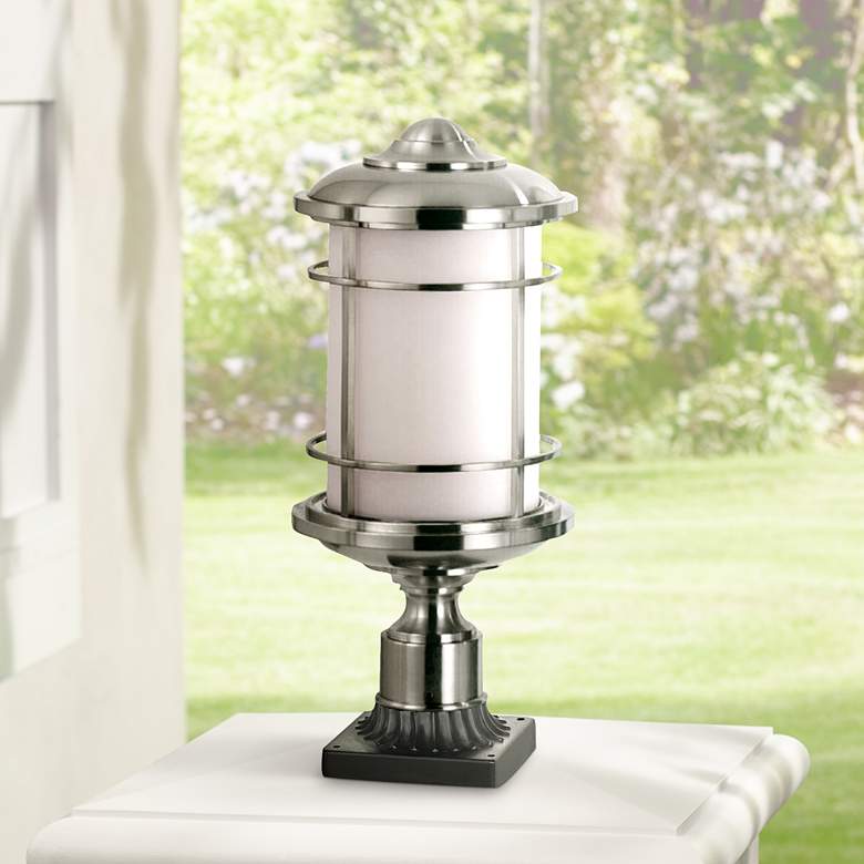 Image 1 Generation Lighting Lighthouse 18"H Steel Outdoor Post Mount