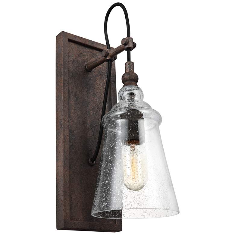 Image 2 Generation Lighting Loras 17" High Dark Weathered Iron Wall Sconce