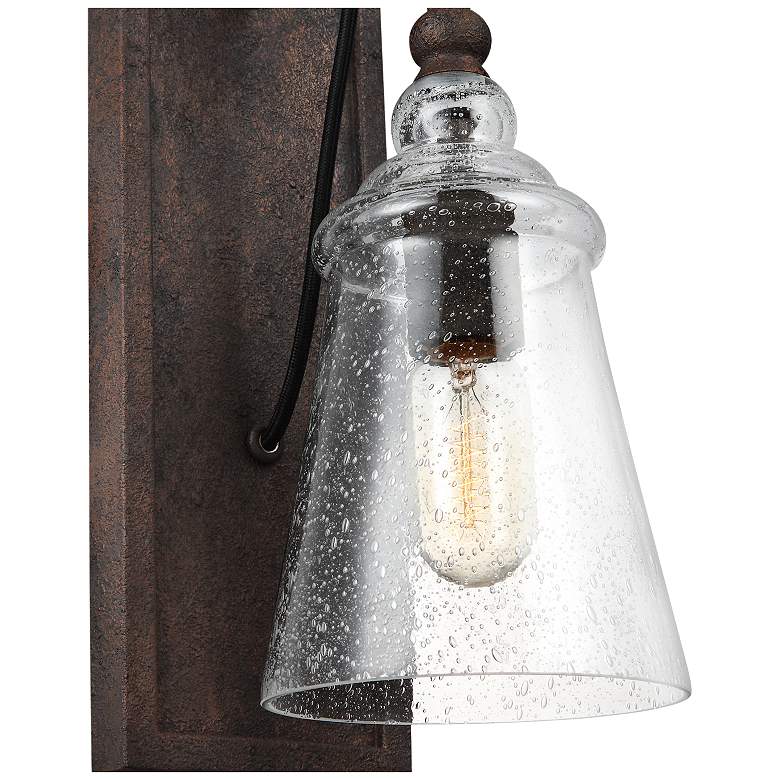 Image 4 Generation Lighting Loras 17" High Dark Weathered Iron Wall Sconce more views