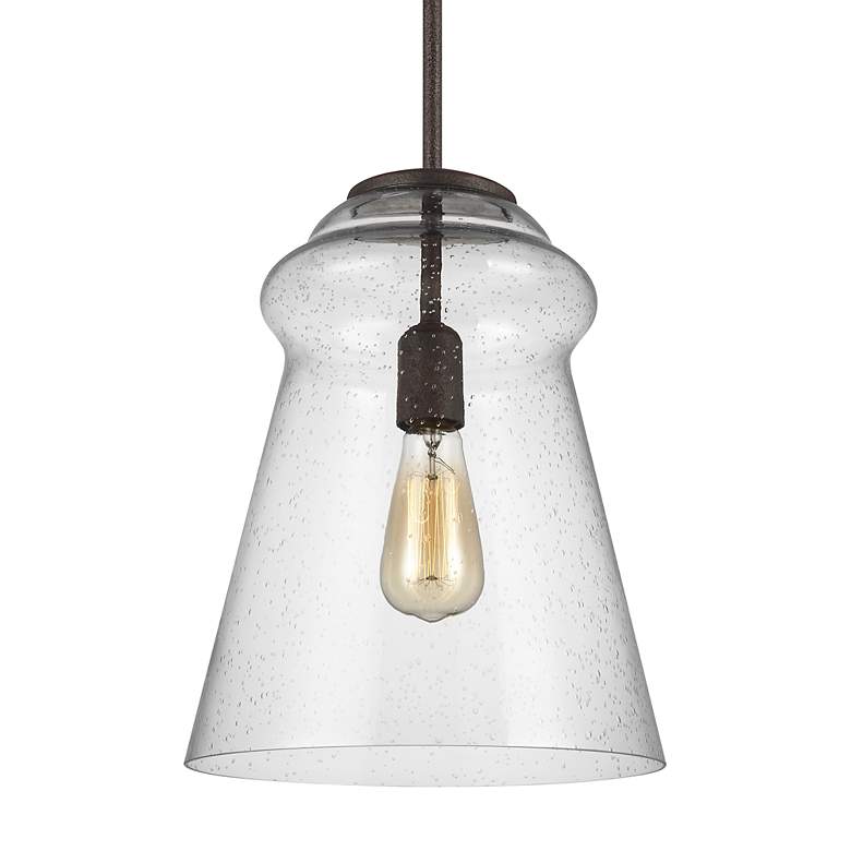 Image 5 Generation Lighting Loras Dark Weathered Iron Pendant 1 A19 60 watt more views
