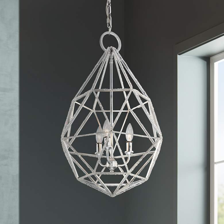 Image 1 Generation Lighting Marquise 17 3/4 inchW Silver Pendant Light