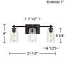 5_Generation Lighting Mercer 21 1/2" Rubbed Bronze 3-Light Bath Light more views