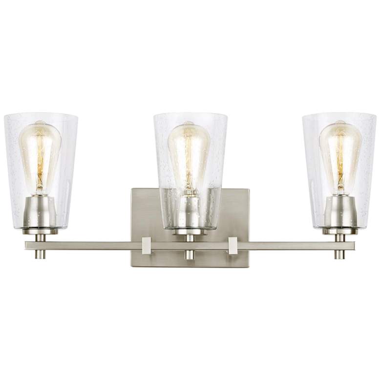 Image 4 Generation Lighting Mercer 21 1/2" Satin Nickel 3-Light Bath Light more views
