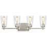 4_Generation Lighting Mercer 28 3/4" Satin Nickel 4-Light Bath Light more views
