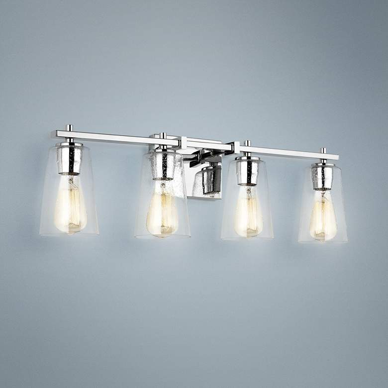 Image 1 Generation Lighting Mercer 28 3/4" Wide Chrome 4-Light Bath Light
