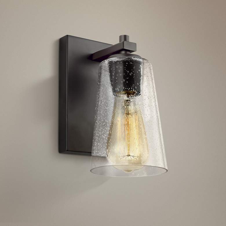 Image 1 Generation Lighting Mercer 9" High Oil-Rubbed Bronze Wall Sconce