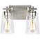 Generation Lighting Mercer 9" High Satin Nickel 2-Light Wall Sconce