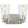 4_Generation Lighting Mercer 9" High Satin Nickel 2-Light Wall Sconce more views