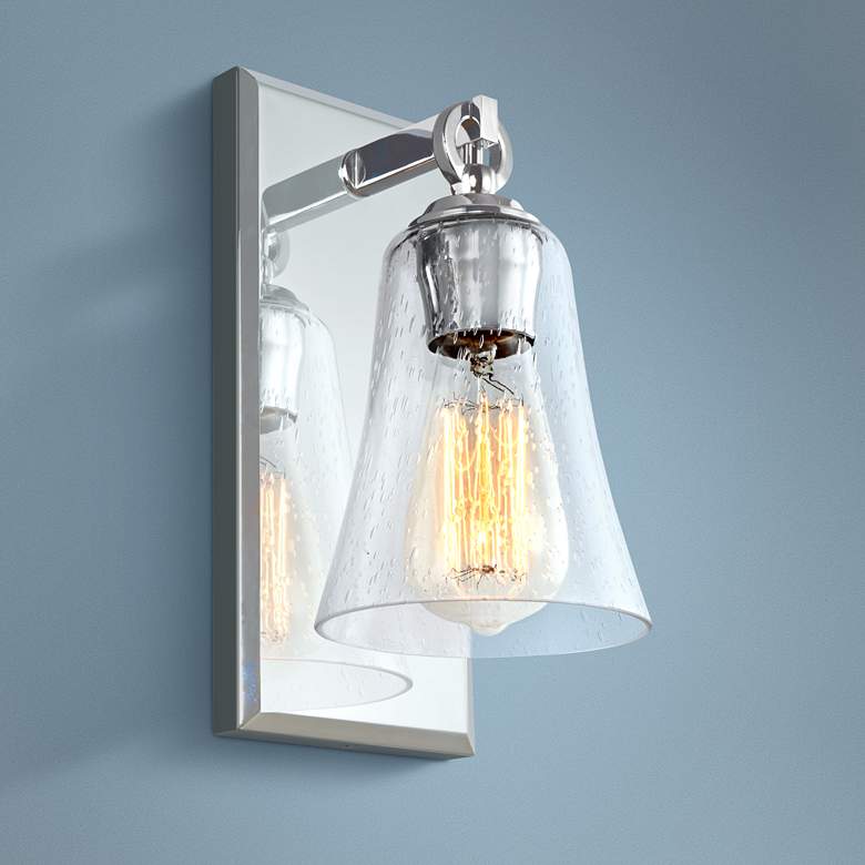 Image 1 Generation Lighting Monterro 10 1/2" High Chrome Wall Sconce