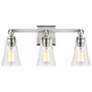 2_Generation Lighting Monterro 21 3/4" Satin Nickel 3-Light Bath Light
