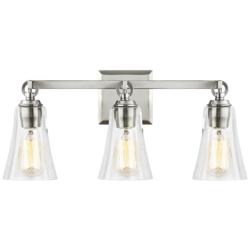 Generation Lighting Monterro 21 3/4" Satin Nickel 3-Light Bath Light