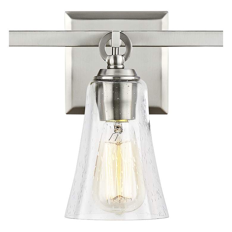 Image 3 Generation Lighting Monterro 21 3/4" Satin Nickel 3-Light Bath Light more views