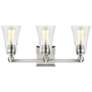 4_Generation Lighting Monterro 21 3/4" Satin Nickel 3-Light Bath Light more views