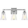 2_Generation Lighting Monterro 21 3/4" Wide 3-Light Chrome Bath Light
