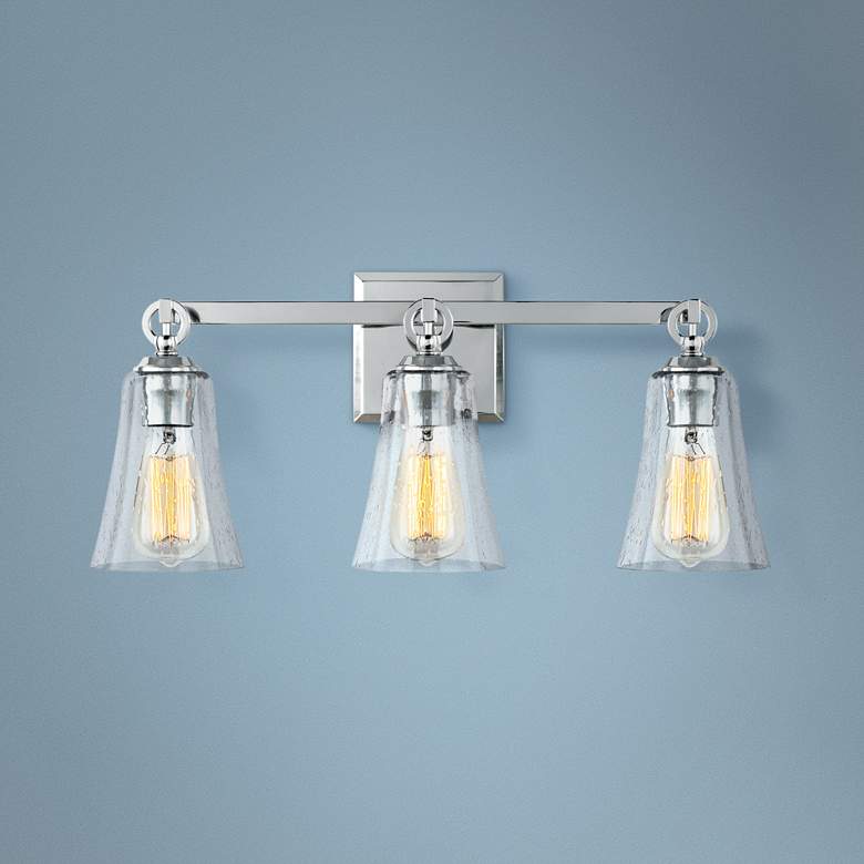 Image 1 Generation Lighting Monterro 21 3/4" Wide 3-Light Chrome Bath Light