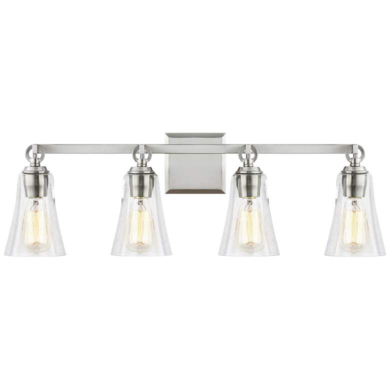 Image 2 Generation Lighting Monterro 30 1/4" Satin Nickel 4-Light Bath Light