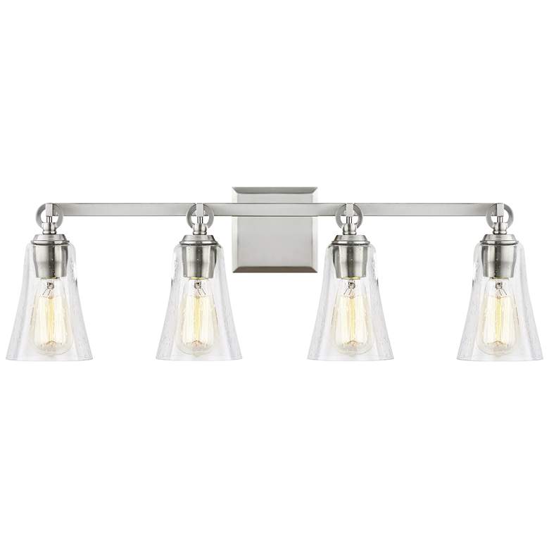 Image 2 Generation Lighting Monterro 30 1/4 inch Satin Nickel 4-Light Bath Light