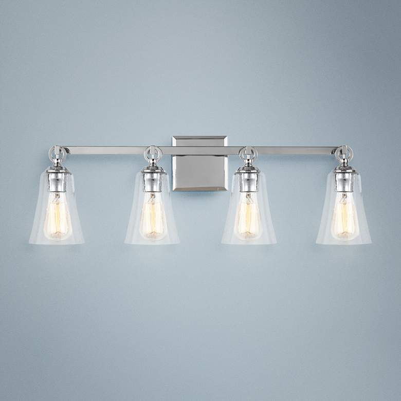 Image 1 Generation Lighting Monterro 30 1/4" Wide 4-Light Chrome Bath Light