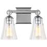 2_Generation Lighting Monterro 9 1/2" High 2-Light Chrome Wall Sconce