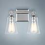 1_Generation Lighting Monterro 9 1/2" High 2-Light Chrome Wall Sconce