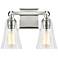 Generation Lighting Monterro 9 1/2" Satin Nickel 2-Light Wall Sconce
