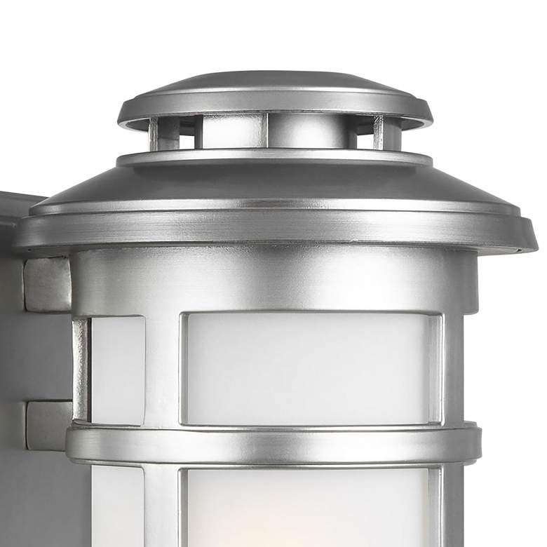 Image 3 Generation Lighting Newport 9" Brushed Steel Outdoor Wall Light more views