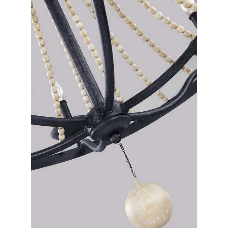Image 3 Generation Lighting Nori 32 1/2" Wide Zinc Beaded 6-Light Chandelier more views