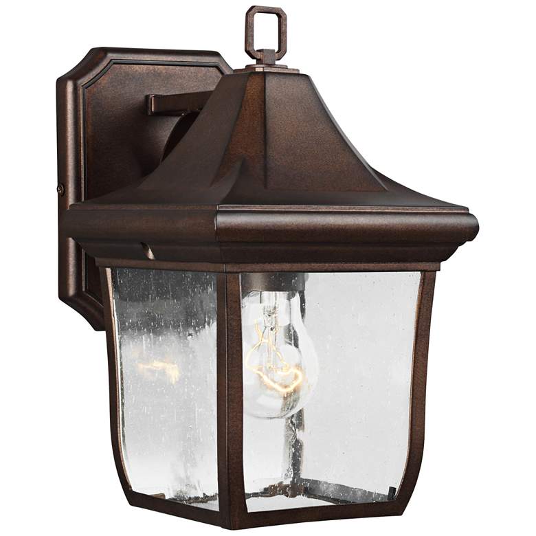 Image 1 Generation Lighting Oakmont 10 3/4" Patina Bronze Outdoor Wall Light