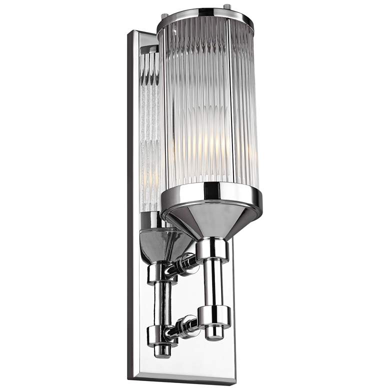 Image 1 Generation Lighting Paulson 15" High Chrome Wall Sconce