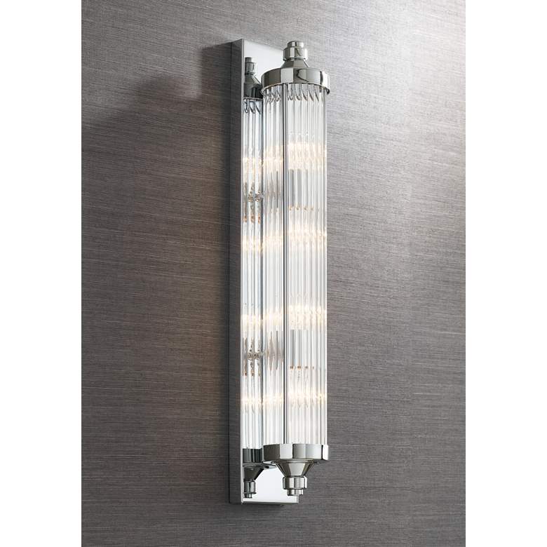 Image 1 Generation Lighting Paulson 29"H Chrome 4-Light Wall Sconce