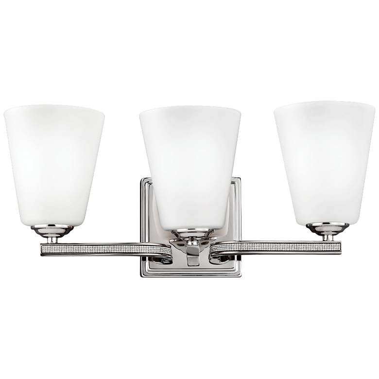 Image 1 Generation Lighting Pave 18" Wide Polished Nickel Bath Light