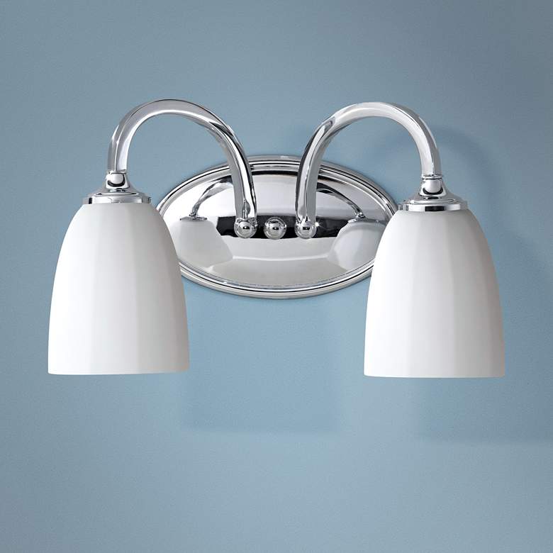 Image 1 Generation Lighting Perry 14 inch Wide Chrome Bathroom Fixture